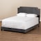 Baxton Studio Darcy Luxe and Glamour Dark Grey Velvet Upholstered Full Size Bed 149-8956 - alternate 10